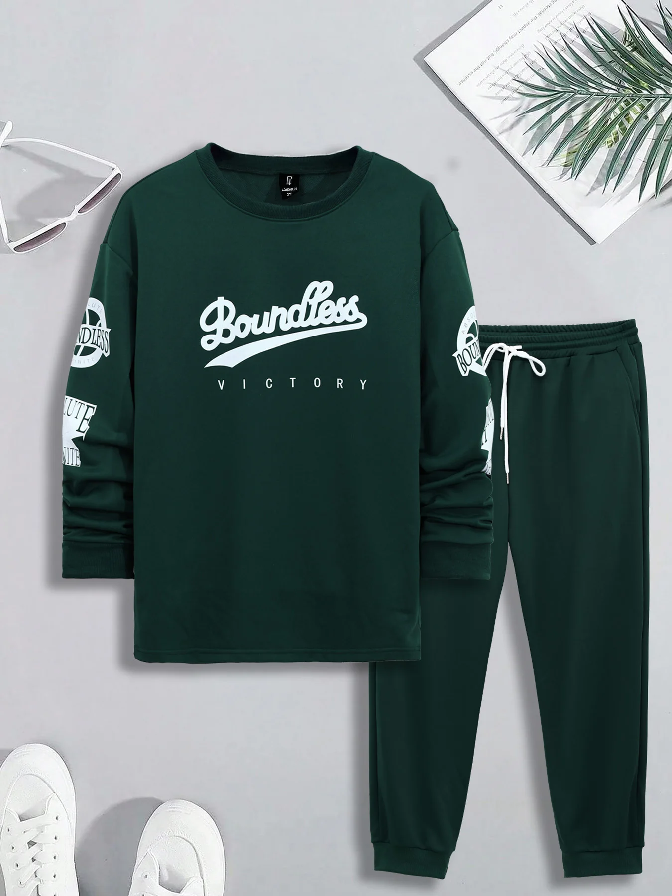 Men's Basic Casual Set Letter Print Sweatshirt & Matching Jogger Pants 2 Piece
Men's Basic Casual Set Letter Print Sweatshirt & Matching Jogger Pants 2 Piece