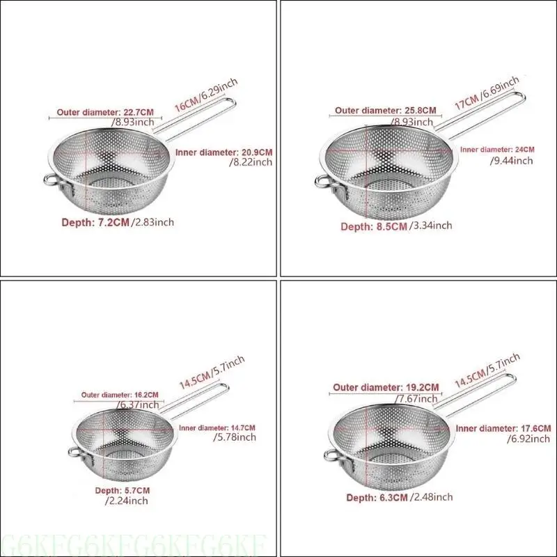 G6KF Multifuntional Stainless Steel Colander Ease of Use and Efficiency for Efficient Straining and Draining in Kitchen
G6KF Multifuntional Stainless Steel Colander Ease of Use and Efficiency for Efficient Straining and Draining in Kitchen