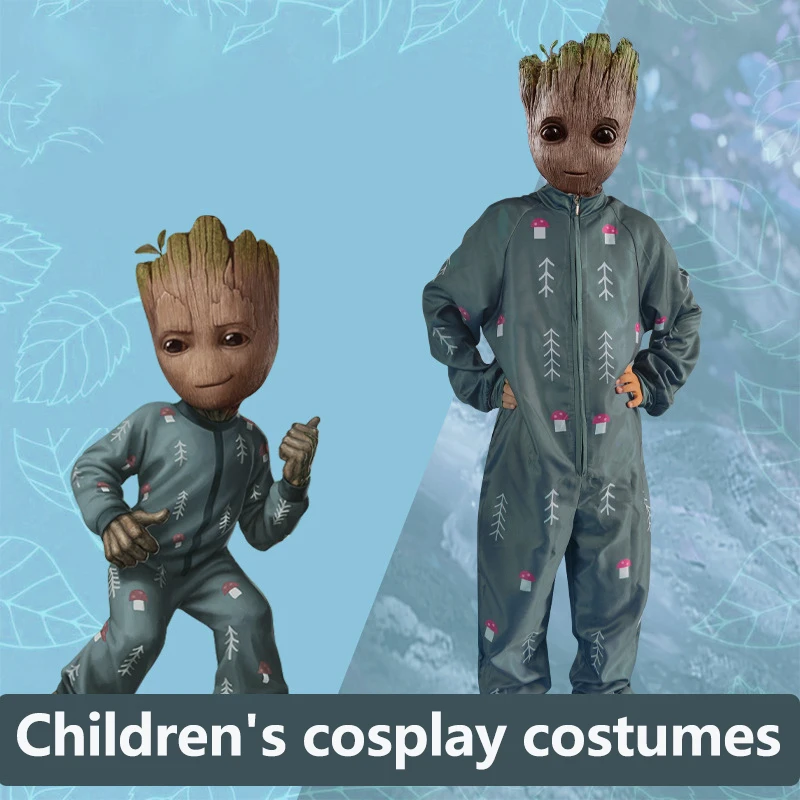 Kids Baby Groot Cosplay Costume Groot Bodysuit Printed Jumpsuit for Boys Halloween Carnival Themed Birthday Party Outfit
Kids Baby Groot Cosplay Costume Groot Bodysuit Printed Jumpsuit for Boys Halloween Carnival Themed Birthday Party Outfit