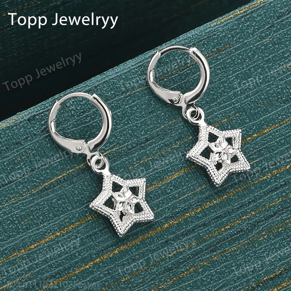 925 Sterling Silver Exquisite Star Zirconia Earrings, Fashionable Women's Wedding Gift Jewelry Accessories
925 Sterling Silver Exquisite Star Zirconia Earrings, Fashionable Women's Wedding Gift Jewelry Accessories