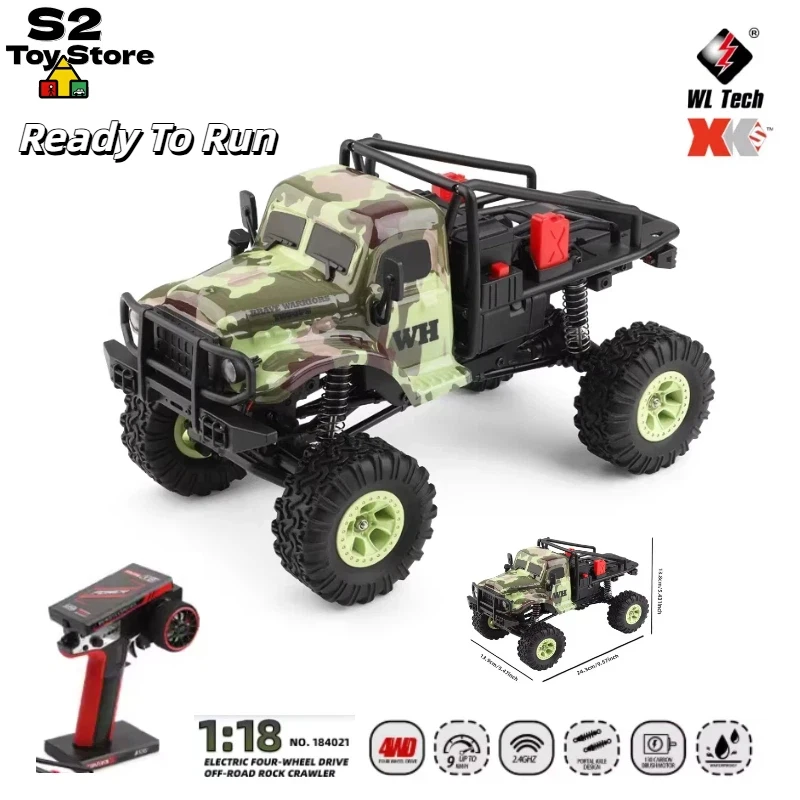 Радиоуправляемый военный грузовик WLtoys 184021, масштаб 1:18, электрический, 4WD, внедорожный краулер с переключением высокой и низкой скорости, игрушка для мальчиков
Радиоуправляемый военный грузовик WLtoys 184021, масштаб 1:18, электрический, 4WD, внедорожный краулер с переключением высокой и низкой скорости, игрушка для мальчиков