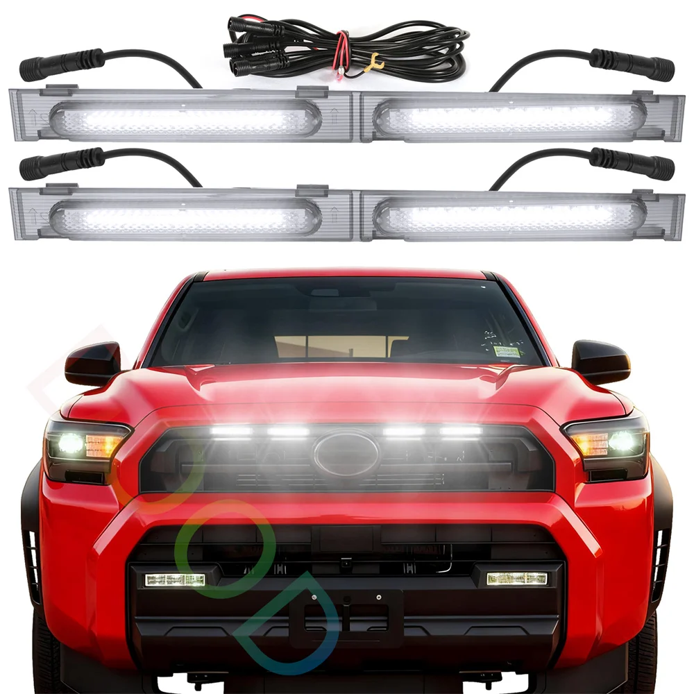 Белые светодиодные гоночные фонари для решетки радиатора, подходят для Toyota 4Runner 6-го поколения 2025-2026 годов, аксессуары для освещения решетки.
Белые светодиодные гоночные фонари для решетки радиатора, подходят для Toyota 4Runner 6-го поколения 2025-2026 годов, аксессуары для освещения решетки.