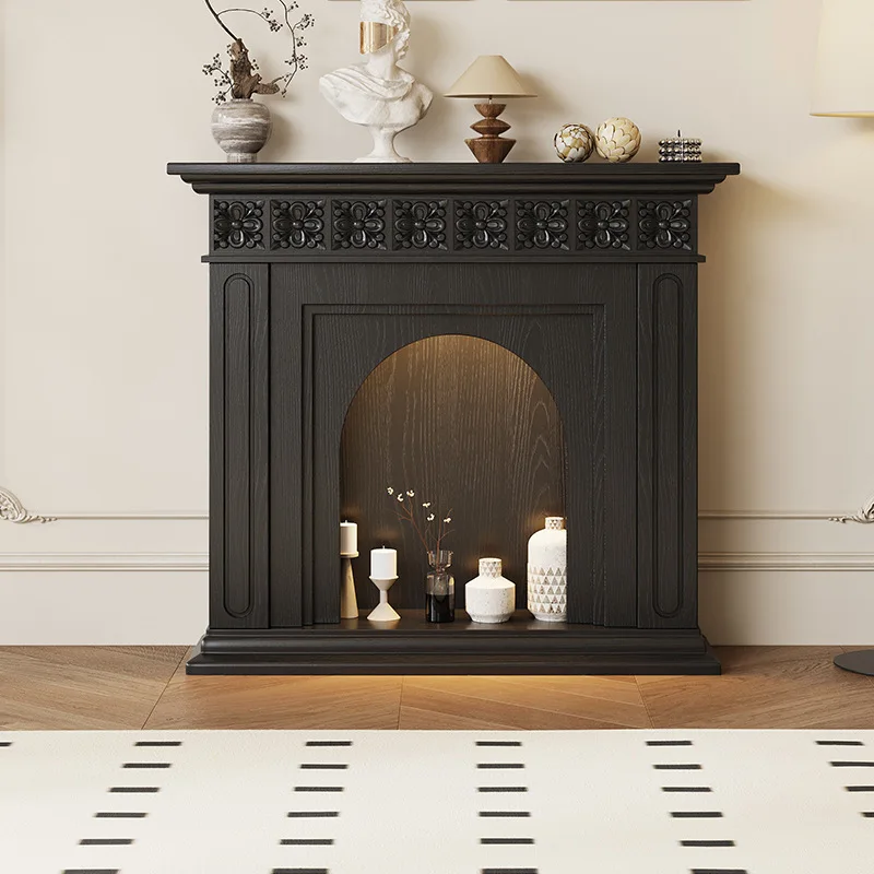 French cream style solid wood black fireplace decorative cabinet American retro European carved edge cabinet entrance solid wood
French cream style solid wood black fireplace decorative cabinet American retro European carved edge cabinet entrance solid wood