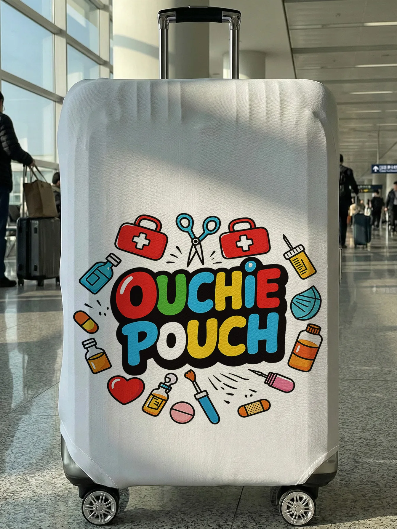 Cartoon medical supplies printed luggage protection cover, suitable for 18-32 inch luggage covers, luggage handle gloves, travel
Cartoon medical supplies printed luggage protection cover, suitable for 18-32 inch luggage covers, luggage handle gloves, travel
