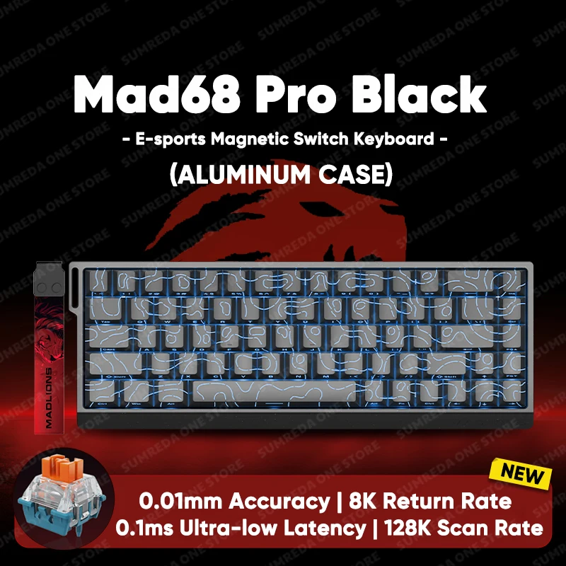 MADLIONS MAD 60/68HE Игровой магнитный переключатель Клавиатура Проводной ключ Веб-накопитель Пользовательский 8K 61/68 Возврат RT Регулируемый ключ с возможностью горячей замены
MADLIONS MAD 60/68HE Игровой магнитный переключатель Клавиатура Проводной ключ Веб-накопитель Пользовательский 8K 61/68 Возврат RT Регулируемый ключ с возможностью горячей замены