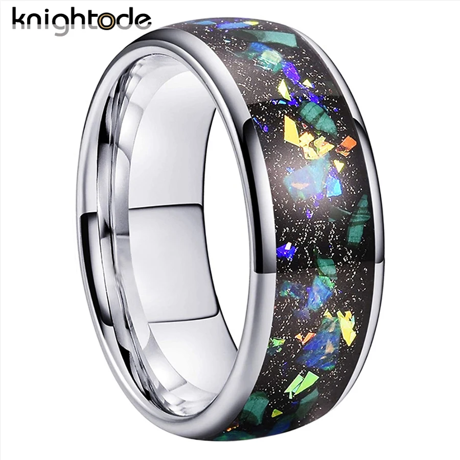 8mm Punk Jewelry Rings Mens Womens Tungsten Carbide Engagement Wedding Band Crushed Opal Inlay Domed Polished Comfort Fit
8mm Punk Jewelry Rings Mens Womens Tungsten Carbide Engagement Wedding Band Crushed Opal Inlay Domed Polished Comfort Fit