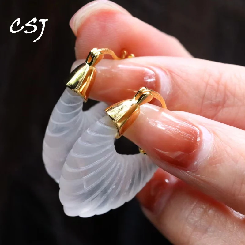 Big Stone Natural White Crystal Earring Sterling 925 Silver for Women Party Birthday Christmas Hand Made Jewelry Gift
Big Stone Natural White Crystal Earring Sterling 925 Silver for Women Party Birthday Christmas Hand Made Jewelry Gift