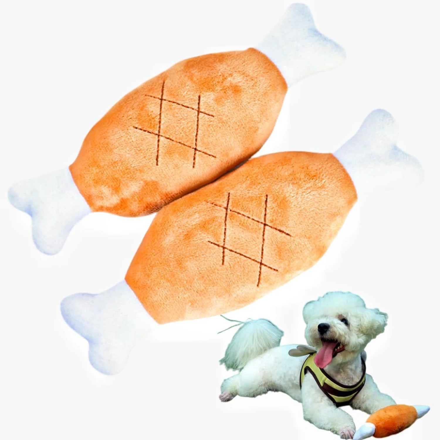 Sturdy and Fun Durable Plush Chicken Legs - Exciting Tough Pet Toys for Aggressive Chewers - Resilient Entertainment for Your Be
Sturdy and Fun Durable Plush Chicken Legs - Exciting Tough Pet Toys for Aggressive Chewers - Resilient Entertainment for Your Be