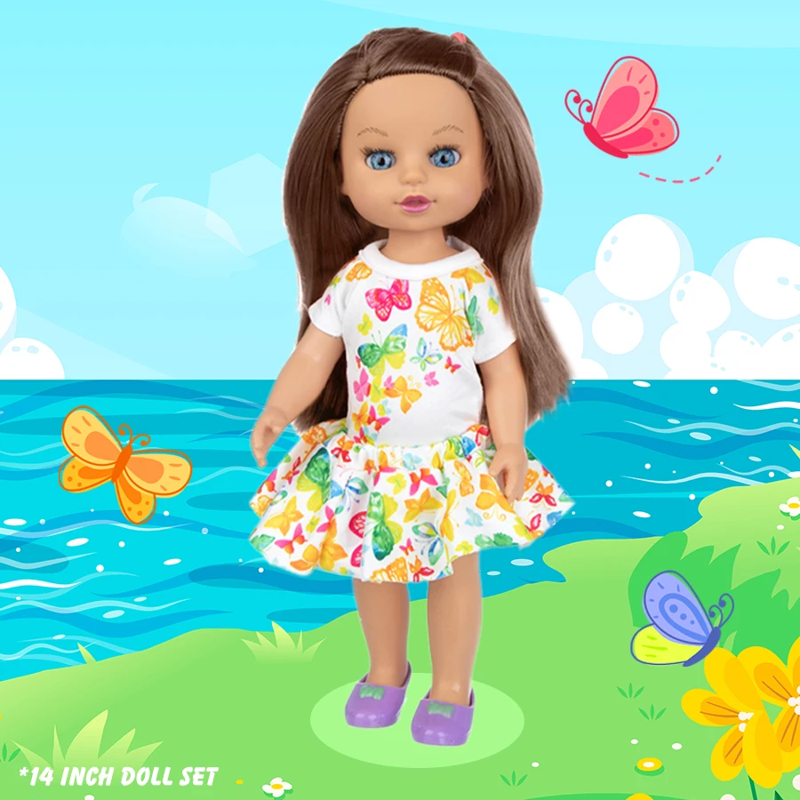 14Inch/35Cm Exquisite Girl Doll Dress Set Decoration Rebirth Doll Simulated Birthday Gift Doll Delicate Children Home Bedroom
14Inch/35Cm Exquisite Girl Doll Dress Set Decoration Rebirth Doll Simulated Birthday Gift Doll Delicate Children Home Bedroom