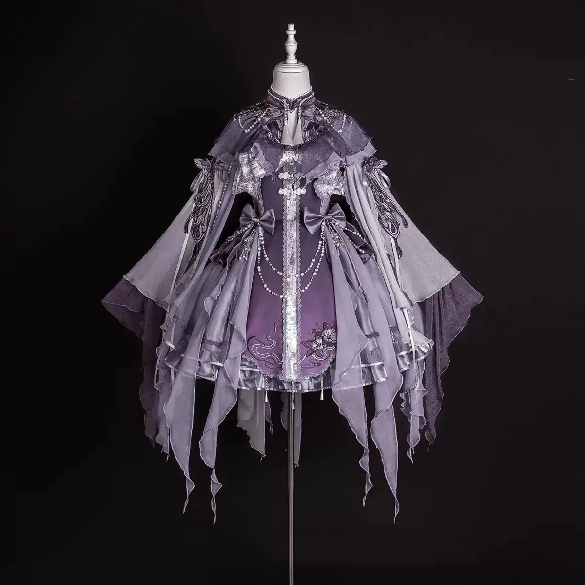 Purple Gothic Lolita Jsk Dress Set "little Bell Butterfly" Dark Lolita Outfit Detachable Shrug Sleeves Sweet Lolita Girl Dress
Purple Gothic Lolita Jsk Dress Set "little Bell Butterfly" Dark Lolita Outfit Detachable Shrug Sleeves Sweet Lolita Girl Dress