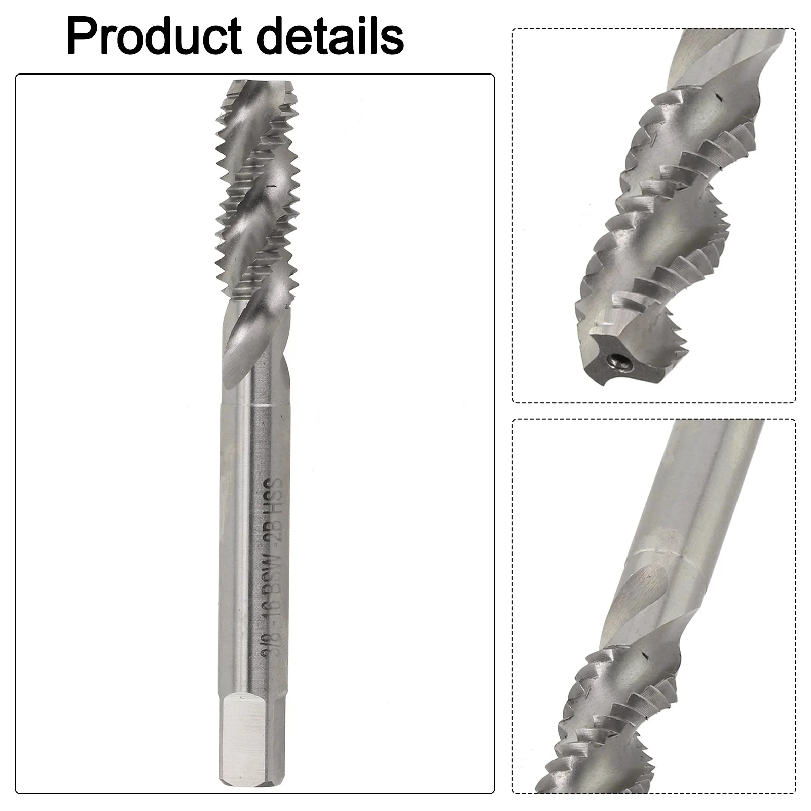 =3/8-16=BSW High Speed Steel Uncoated Machine Spiral Flute Thread Tap Thread Cutting Tools Metalworking Tools Accessories
=3/8-16=BSW High Speed Steel Uncoated Machine Spiral Flute Thread Tap Thread Cutting Tools Metalworking Tools Accessories