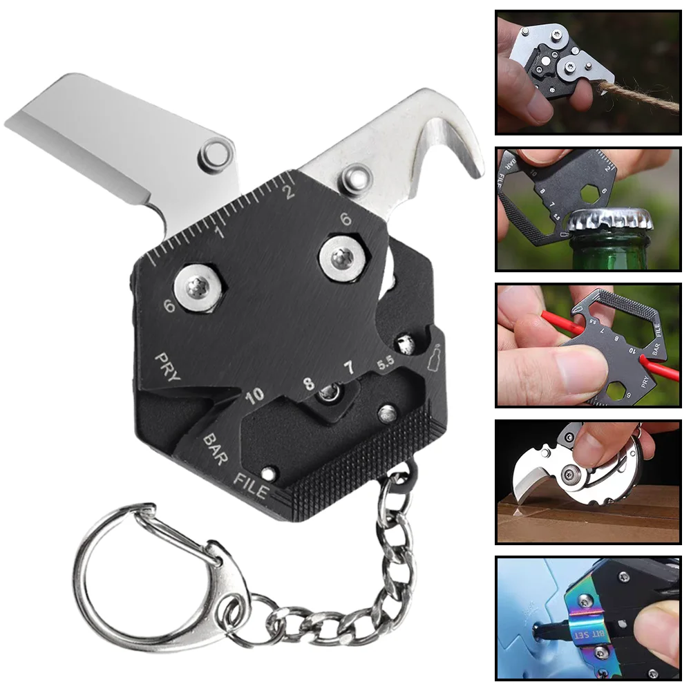 Hexagon Folding Knife Multifunction Coin Key Chain Outdoor Pocket Multi Tools Bottle Opener Box Cutter Screwdriver Gadgets
Hexagon Folding Knife Multifunction Coin Key Chain Outdoor Pocket Multi Tools Bottle Opener Box Cutter Screwdriver Gadgets