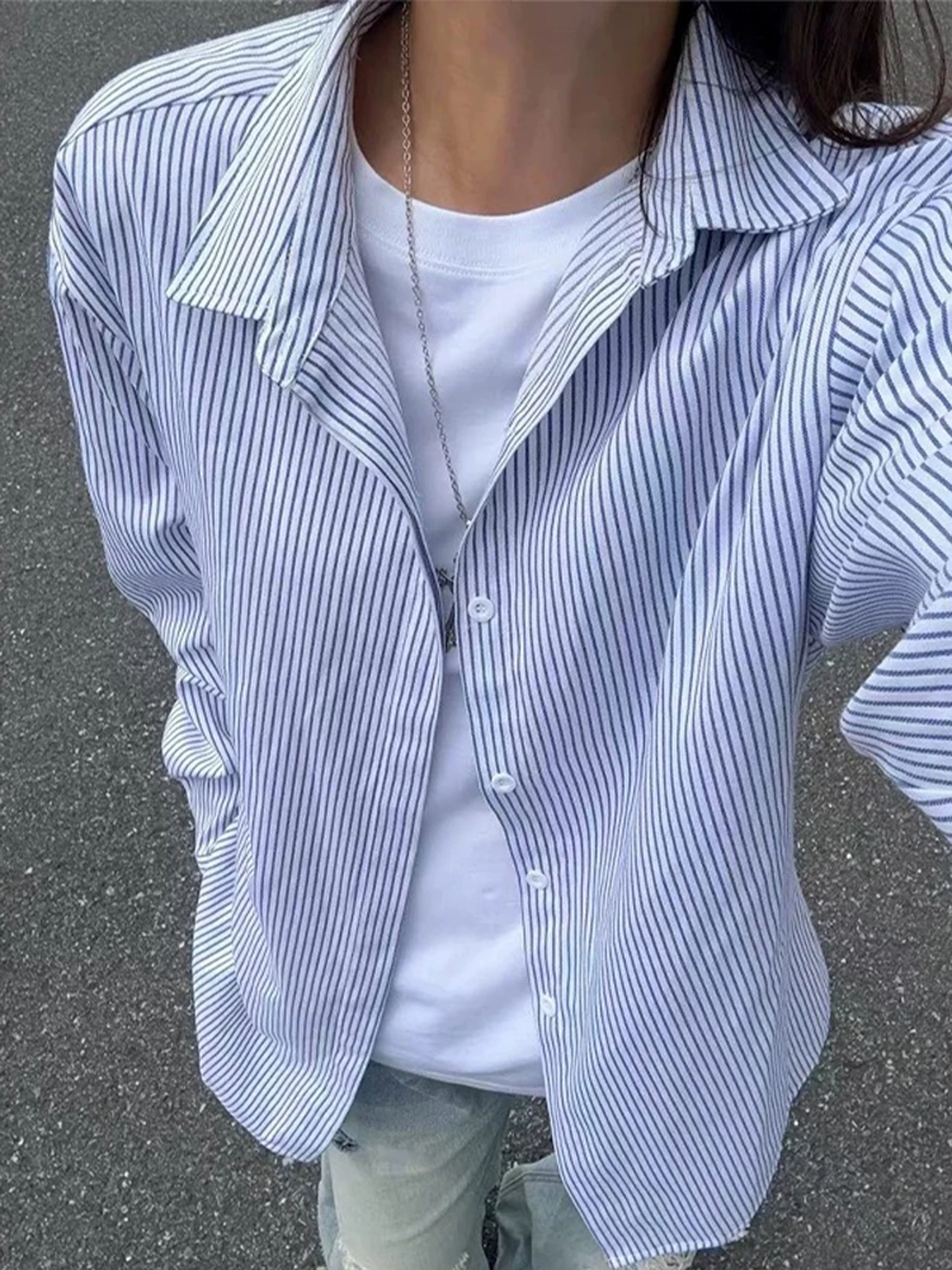 Винтажная полосатая удлиненная рубашка-свитер для пар, осенняя верхняя одежда, классический крой, дышащий полиэстер/хлопок
Винтажная полосатая удлиненная рубашка-свитер для пар, осенняя верхняя одежда, классический крой, дышащий полиэстер/хлопок