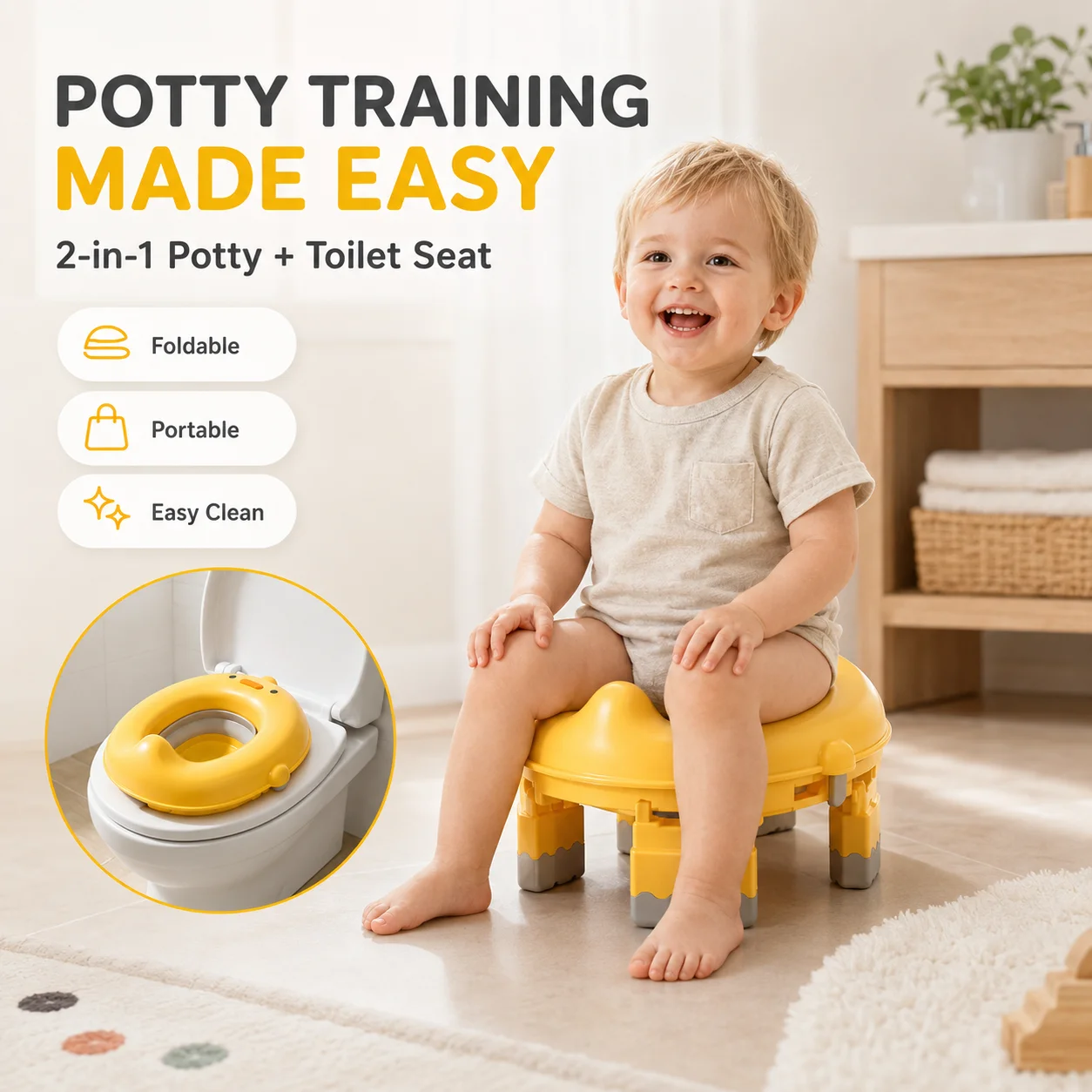 Baby Travel Portable Car Foldable Potty Seat Toilet Training Kids Anti Slip Easy Clean Bathroom Boys Girls Trainer Set Home
Baby Travel Portable Car Foldable Potty Seat Toilet Training Kids Anti Slip Easy Clean Bathroom Boys Girls Trainer Set Home