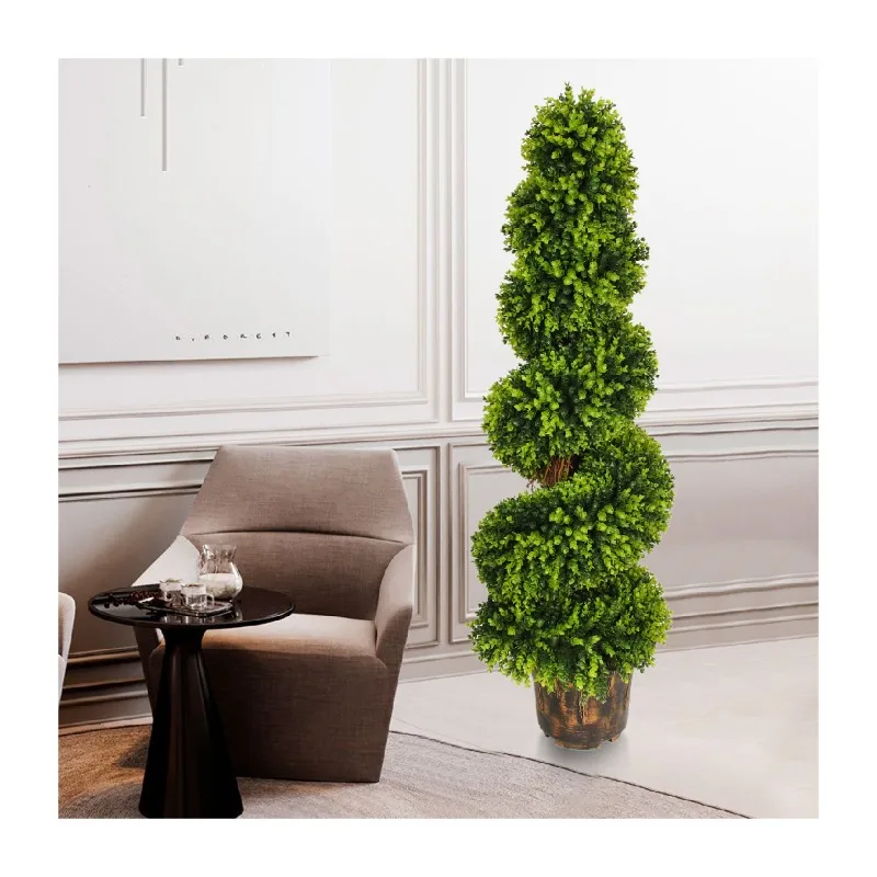 PZ-3-33 Outdoor Decor No Fade 120cm Topiary Faux Green Leaves Potted Plant in Plastic Pot Tall Artificial Spiral Trees
PZ-3-33 Outdoor Decor No Fade 120cm Topiary Faux Green Leaves Potted Plant in Plastic Pot Tall Artificial Spiral Trees