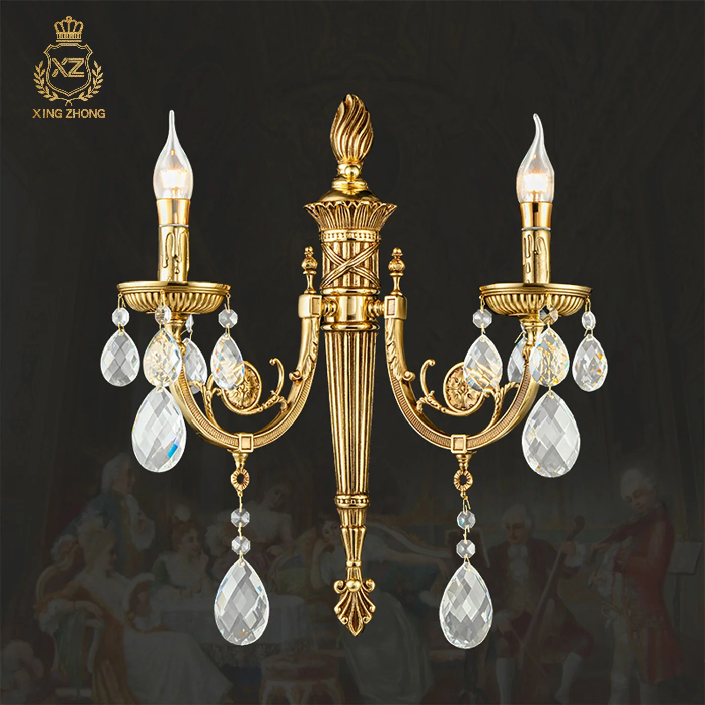 French Rococo Luxury Crystal Decorative Living Room Villa Master Bedroom Wall Lamp Hotel Aisle Foyer Copper Wall Lights
French Rococo Luxury Crystal Decorative Living Room Villa Master Bedroom Wall Lamp Hotel Aisle Foyer Copper Wall Lights