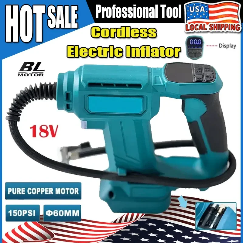 Fit Makita Cordless Electric Air Pump Rechargeable Car Tire Automatic Inflator Portable Home Air Compressor For 18V Battery
Fit Makita Cordless Electric Air Pump Rechargeable Car Tire Automatic Inflator Portable Home Air Compressor For 18V Battery