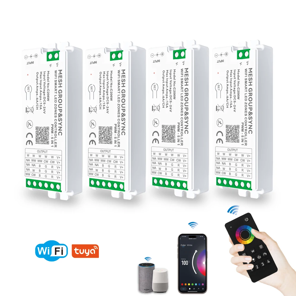 Tuya Smart Life Home 12V 24V 15A Dimmer CCT RGB LED Light Strip Bluetooth WiFi Zigbee 5in1 Controller Xiaomi Alexa Button Switch
Tuya Smart Life Home 12V 24V 15A Dimmer CCT RGB LED Light Strip Bluetooth WiFi Zigbee 5in1 Controller Xiaomi Alexa Button Switch