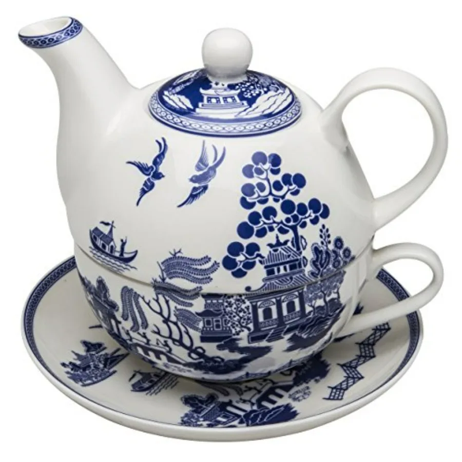 Porcelain 4-Piece Tea for One Blue Willow
Porcelain 4-Piece Tea for One Blue Willow