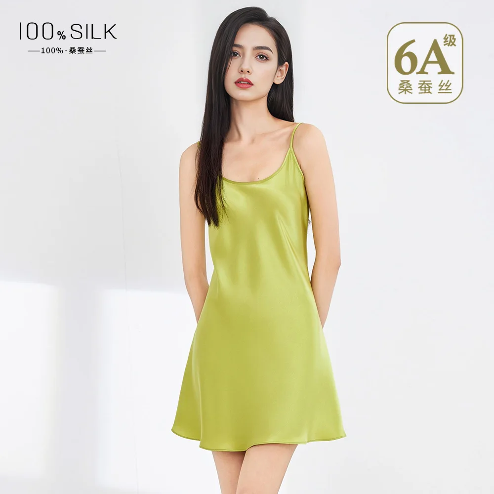 19 Mommy 100% Silk Nightdress Ladies' New Summer Suspender Nightdress 100% Mulberry Silk Home Clothes Pajamas
19 Mommy 100% Silk Nightdress Ladies' New Summer Suspender Nightdress 100% Mulberry Silk Home Clothes Pajamas
