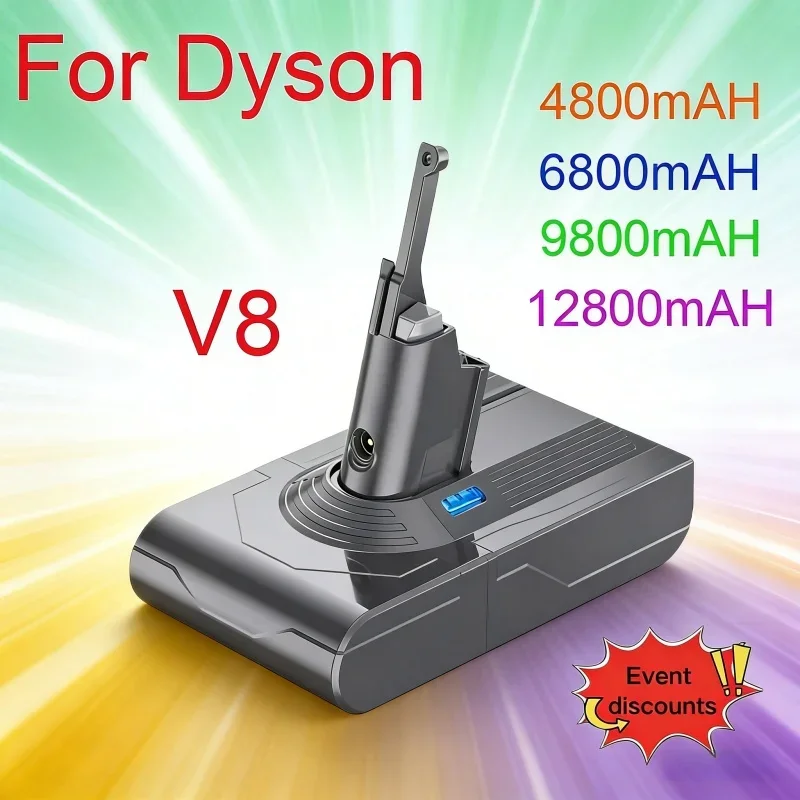 ️️For Dyson V8 2025 New Product 12800mAh 21.6V Battery Replacement, For Dyson V8 Vacuum Portable Vacuum Cleaner Battery
️️For Dyson V8 2025 New Product 12800mAh 21.6V Battery Replacement, For Dyson V8 Vacuum Portable Vacuum Cleaner Battery