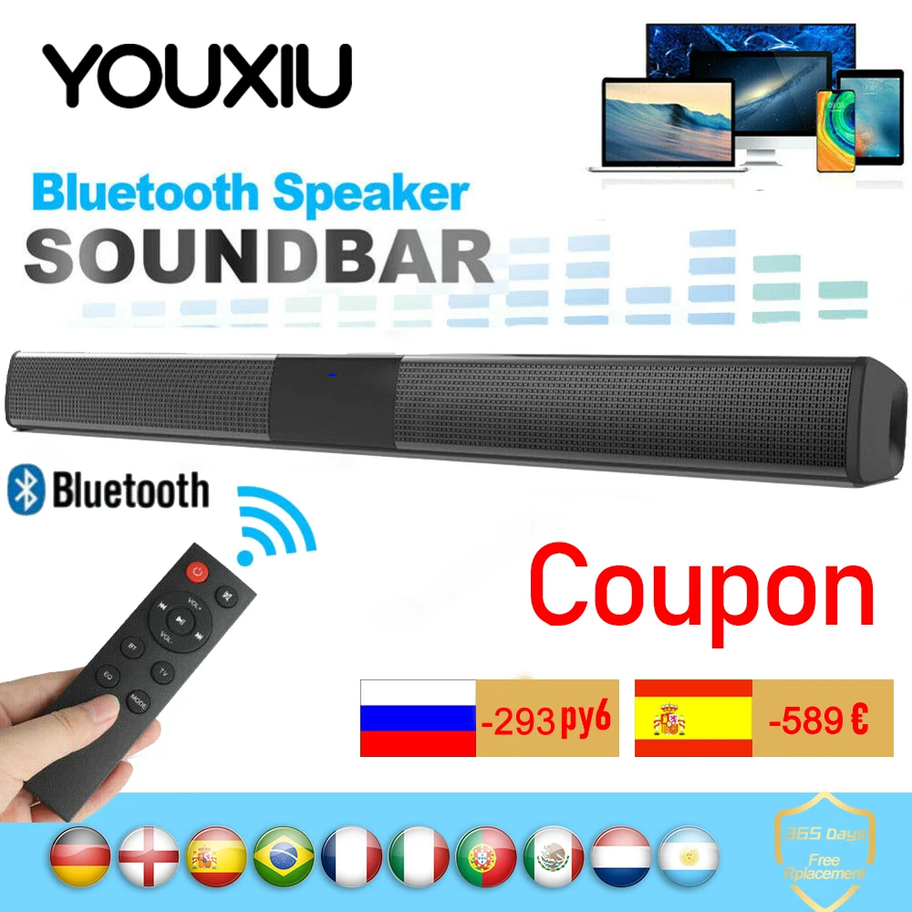 20 Вт Bluetooth Саундбар проводной и беспроводной динамик стерео динамик s Hifi домашний кинотеатр тв звуковая панель сабвуфер Колонка для смартфона
20 Вт Bluetooth Саундбар проводной и беспроводной динамик стерео динамик s Hifi домашний кинотеатр тв звуковая панель сабвуфер Колонка для смартфона