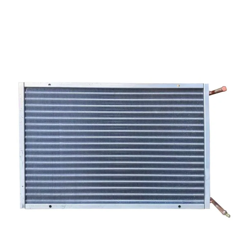 Copper tube aluminum foil condenser, industrial refrigerator freezer radiator, evaporator chiller
Copper tube aluminum foil condenser, industrial refrigerator freezer radiator, evaporator chiller