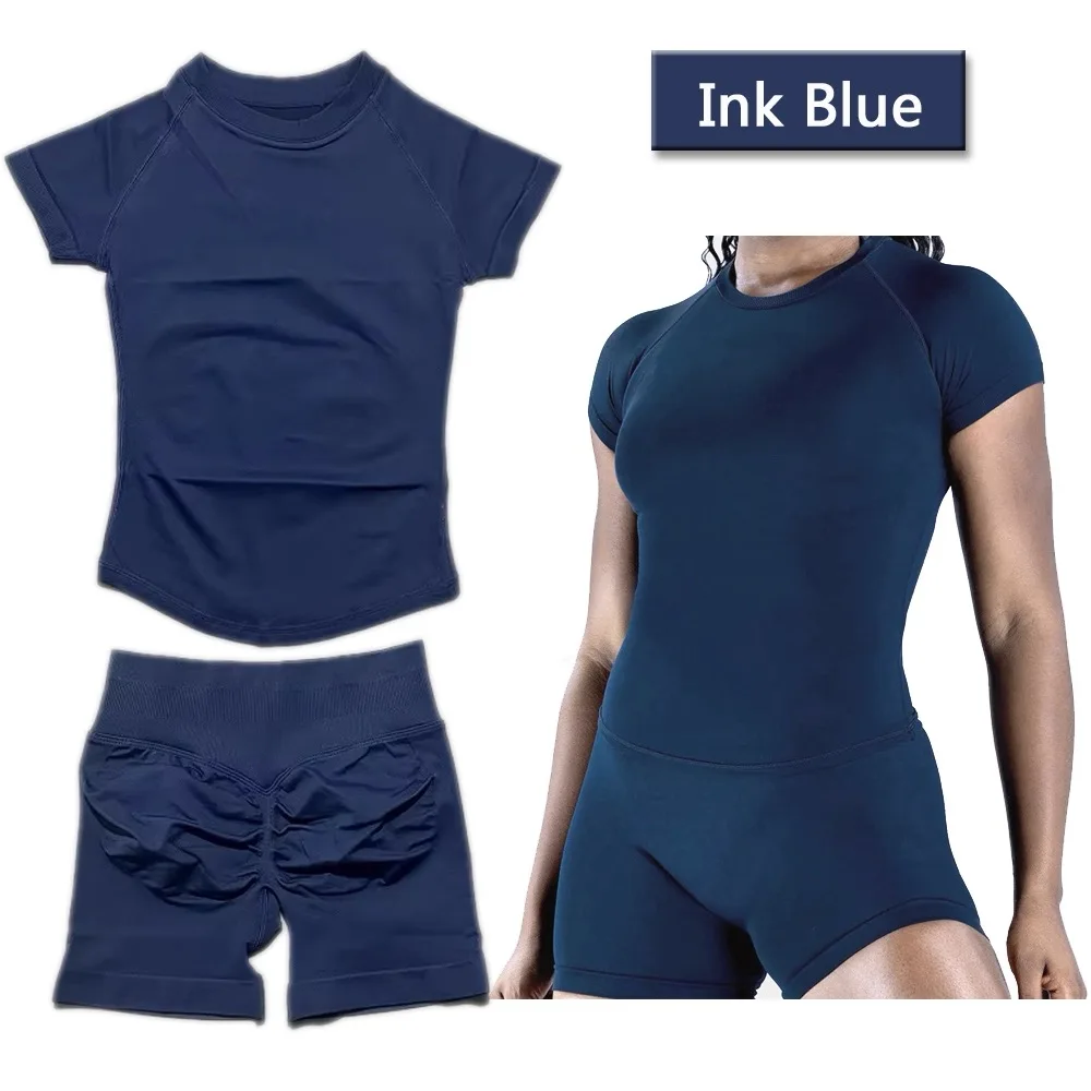 2 Pieces Sports Sets Short Sleeve Seamless Yoga Top Fitness Set Women Workout Running Sports Shorts Gym Suit
2 Pieces Sports Sets Short Sleeve Seamless Yoga Top Fitness Set Women Workout Running Sports Shorts Gym Suit