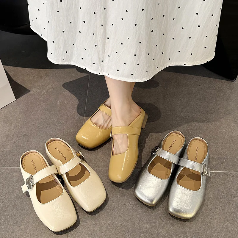 2026 Summer French Style Closed Toe Mules Women Flat Elegant Mary Jane Casual Outdoor Slippers
2026 Summer French Style Closed Toe Mules Women Flat Elegant Mary Jane Casual Outdoor Slippers