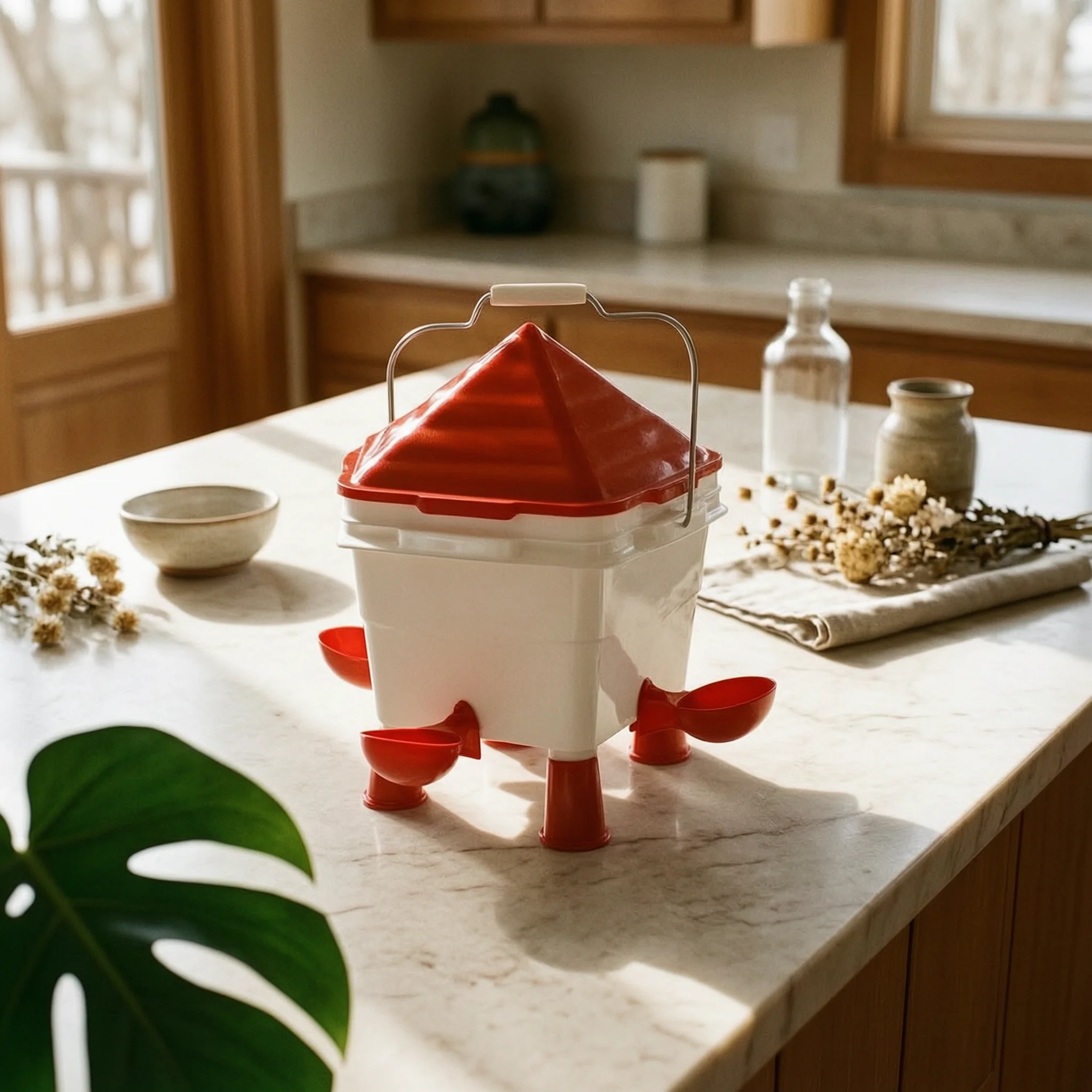 Plastic Poultry Feeder Translucent Poultry Feeder Feed Dispenser Feeding Outlets Livestock Supply Stand Legs
Plastic Poultry Feeder Translucent Poultry Feeder Feed Dispenser Feeding Outlets Livestock Supply Stand Legs