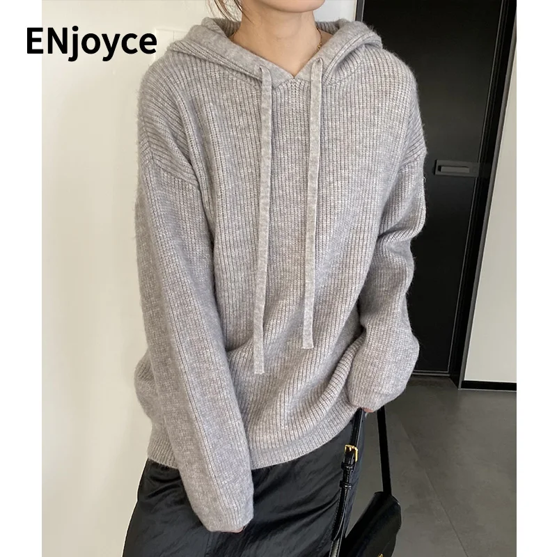 Winter Women Knitted Hooded Jumper Pullovers Sweater Sweatshirt Female Korean Style Ladies Casual Loose Knitwear Tops
Winter Women Knitted Hooded Jumper Pullovers Sweater Sweatshirt Female Korean Style Ladies Casual Loose Knitwear Tops
