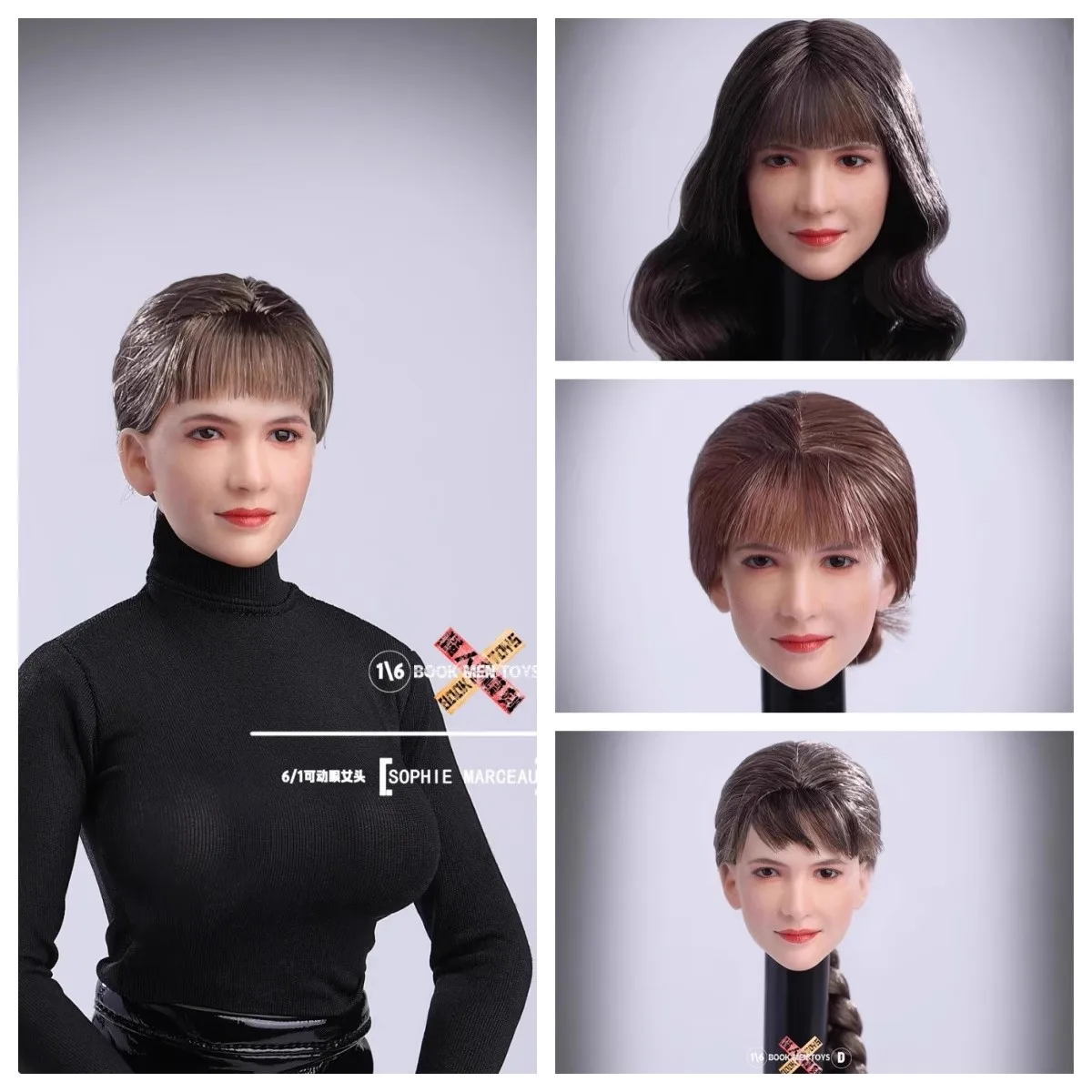 BOOK MEN TOYS BM01 1/6 Sophie Head Sculpt Movable Eyes Fit 12'' Female Soldier Action Figure Body
BOOK MEN TOYS BM01 1/6 Sophie Head Sculpt Movable Eyes Fit 12'' Female Soldier Action Figure Body