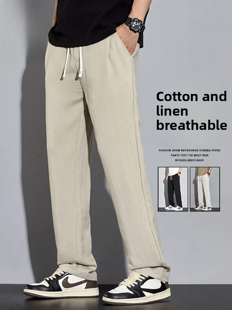 Men's Cotton Linen Breathable Summer Casual Pants Ice Silk Straight Leg Wide Leg Loose Fit Trousers Faionable Youth...
Men's Cotton Linen Breathable Summer Casual Pants Ice Silk Straight Leg Wide Leg Loose Fit Trousers Faionable Youth...