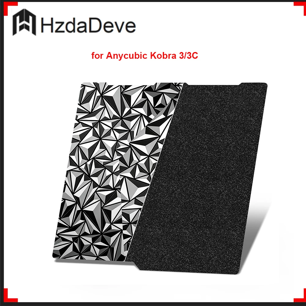 PEI Build Plate for Kobra 3 Double Sided Textured and PEO Excellent Adhesion Flexible Spring Steel Plate Heated
PEI Build Plate for Kobra 3 Double Sided Textured and PEO Excellent Adhesion Flexible Spring Steel Plate Heated
