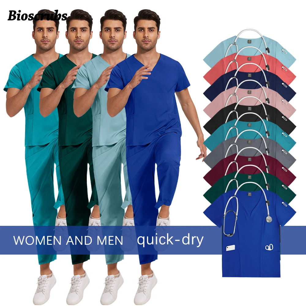 High Quality Medical Doctor Nurse Surgical Uniforms Clinical Workwear for Women Men Wholesale Scrubs Top Pants Nursing Clothing
High Quality Medical Doctor Nurse Surgical Uniforms Clinical Workwear for Women Men Wholesale Scrubs Top Pants Nursing Clothing