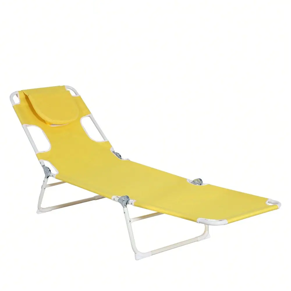 Position Adjustable Sun Tanning Chair, Foldable Camping Lounge Chair With Face Hole Armrests, HeavyDuty Steel Frame Breathable
Position Adjustable Sun Tanning Chair, Foldable Camping Lounge Chair With Face Hole Armrests, HeavyDuty Steel Frame Breathable