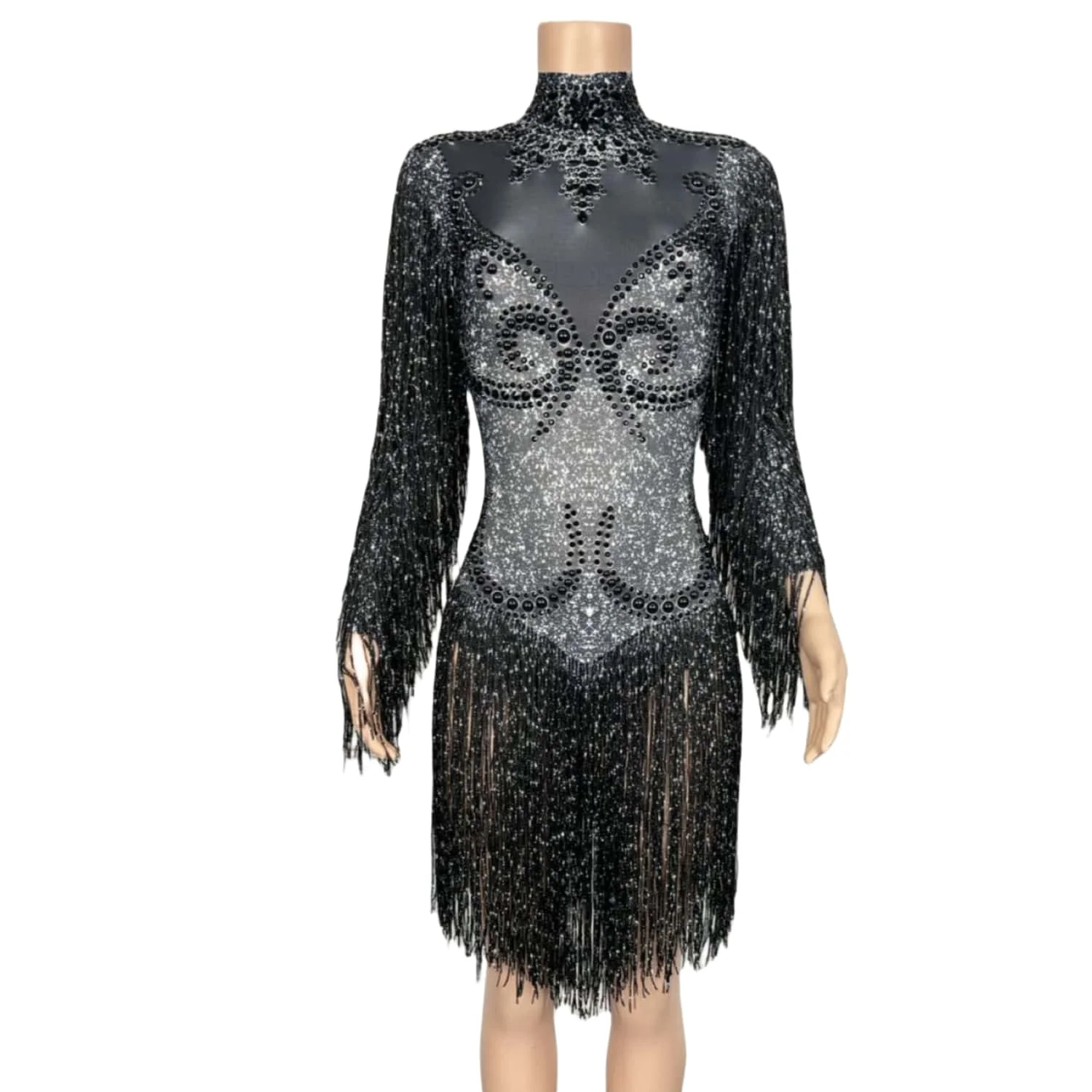 Luxury Black Crystal Tassels Rhinestone Night Club Bodysuit for Women Long Sleeve Sexy Party Birthday Festival Outfit Gongniu
Luxury Black Crystal Tassels Rhinestone Night Club Bodysuit for Women Long Sleeve Sexy Party Birthday Festival Outfit Gongniu