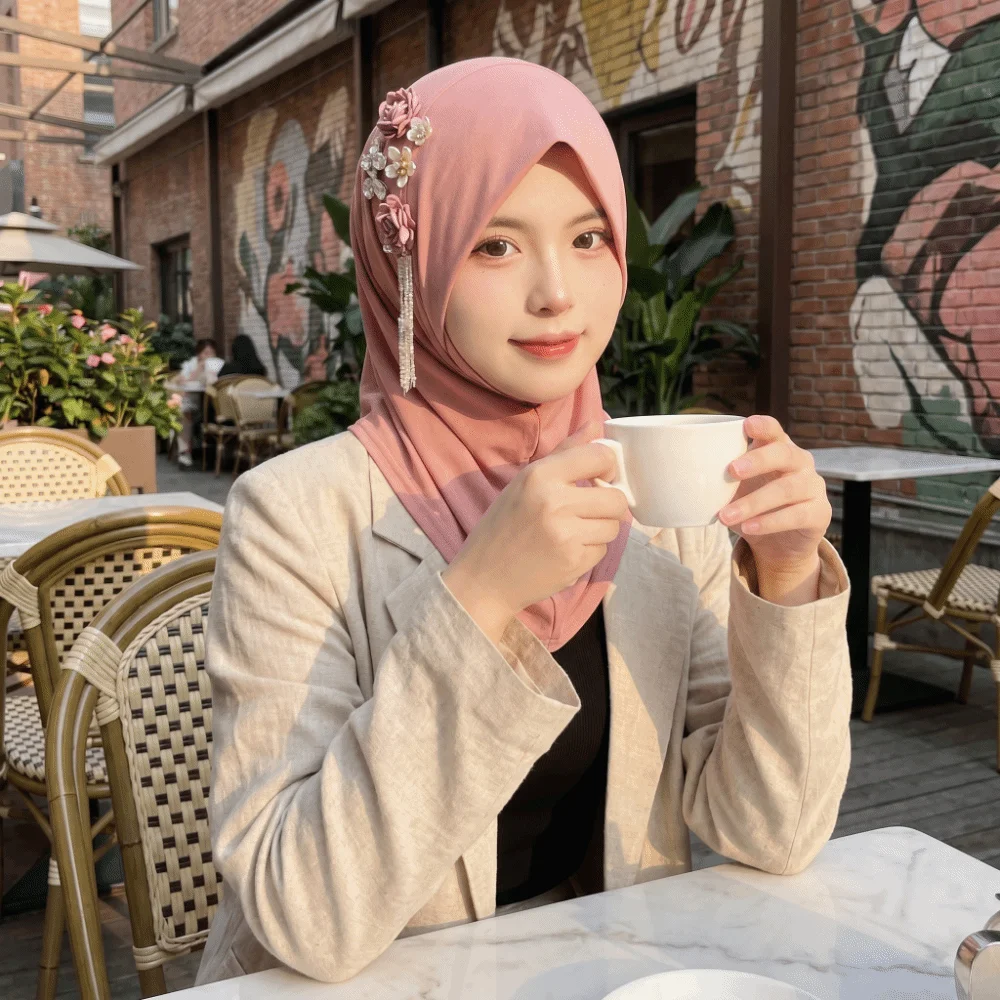 Elegant Elastic Flower Tassel Hijab Cap Soft Fabric Breathable Pre-Tied Headscarf Polyester Solid Color Head Wrap Daily
Elegant Elastic Flower Tassel Hijab Cap Soft Fabric Breathable Pre-Tied Headscarf Polyester Solid Color Head Wrap Daily