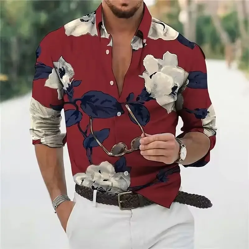 Casual Hawaiian Floral Print Shirt Summer Men's Long Sleeve Shirt 3D Print Lapel Shirt Men and Women Fashion Long Sleeve Shirt
Casual Hawaiian Floral Print Shirt Summer Men's Long Sleeve Shirt 3D Print Lapel Shirt Men and Women Fashion Long Sleeve Shirt