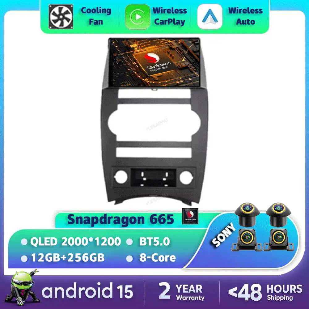 Android 15 Car Radio For Jeep Cherokee Commander XK 2007 - 2008 GPS NAVI Multimedia Stereo Video Player 4G LTE 5G WIFI 2DIN BT
Android 15 Car Radio For Jeep Cherokee Commander XK 2007 - 2008 GPS NAVI Multimedia Stereo Video Player 4G LTE 5G WIFI 2DIN BT