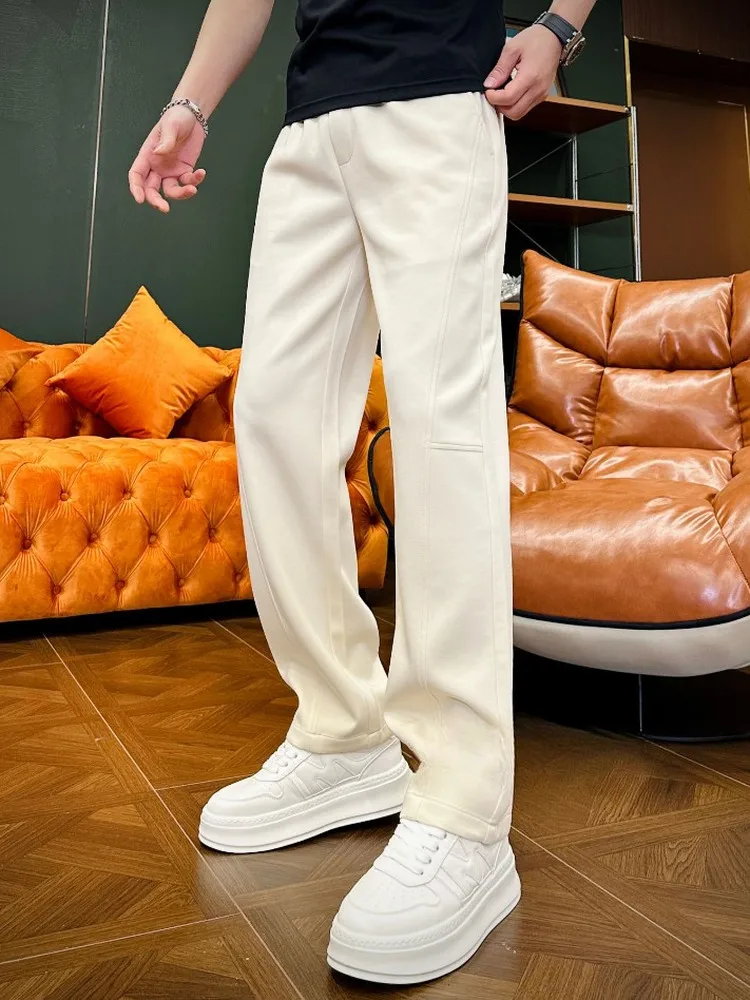 High-End Men's Spring Summer New Lightweight Versatile Casual Pants Trendy Drapey Straight Leg Elastic Casual Trousers
High-End Men's Spring Summer New Lightweight Versatile Casual Pants Trendy Drapey Straight Leg Elastic Casual Trousers