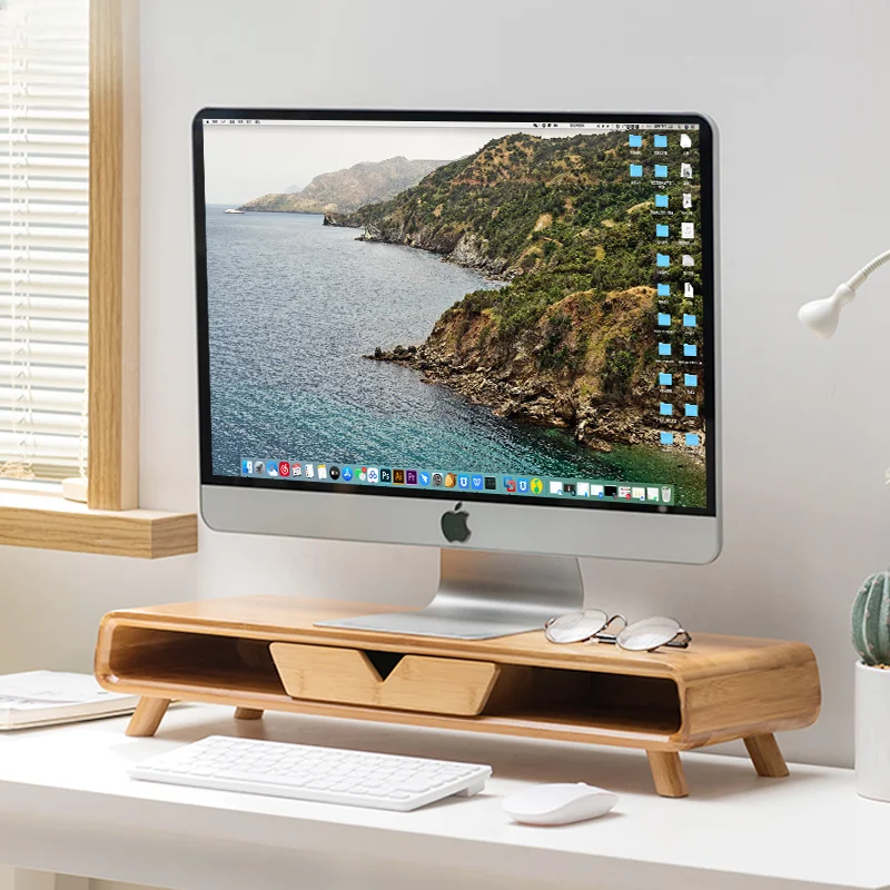 Computer Monitor Riser Base Keyboard Storage Rack Laptop Desktop Storage Box Office 
Computer Monitor Riser Base Keyboard Storage Rack Laptop Desktop Storage Box Office