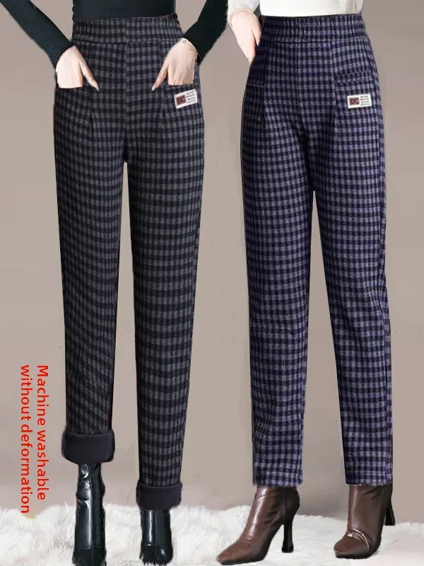 Женские шаровары Thiened Fce с высокой талией и эластичной резинкой на талии, повседневные брюки в клетку, корейские брюки для поездок на работу Faion
Женские шаровары Thiened Fce с высокой талией и эластичной резинкой на талии, повседневные брюки в клетку, корейские брюки для поездок на работу Faion