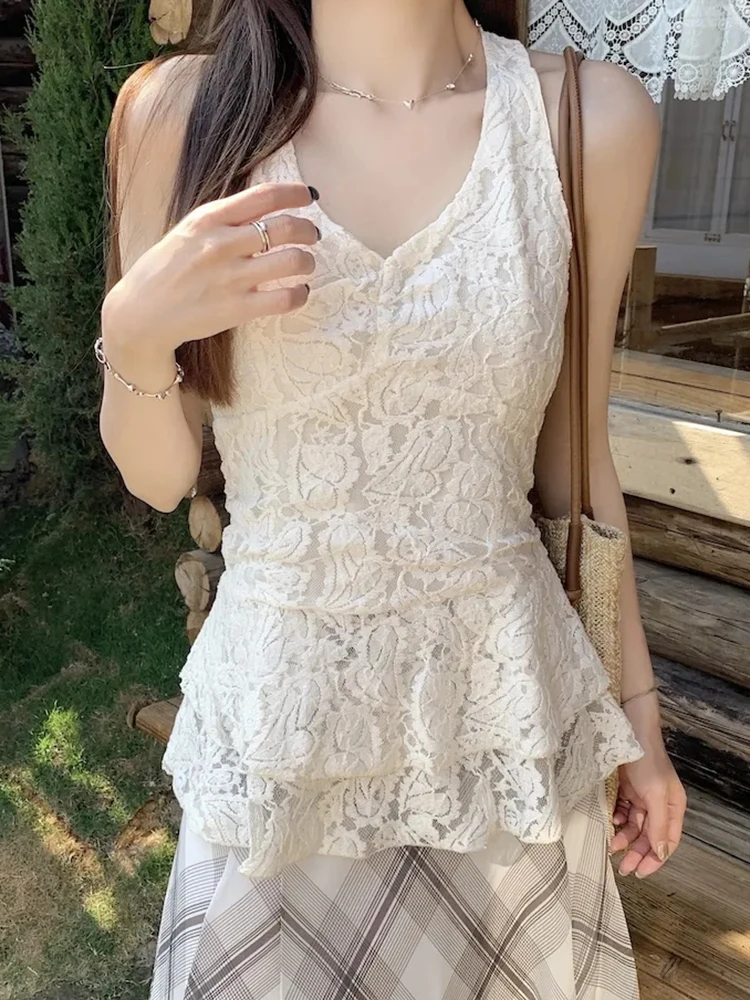 Korea Gentle Lace Camis Women Y2K Summer New Aesthetic Sleeveless Slim Vest Female Harajuku Elegant Casual Black Tanks
Korea Gentle Lace Camis Women Y2K Summer New Aesthetic Sleeveless Slim Vest Female Harajuku Elegant Casual Black Tanks