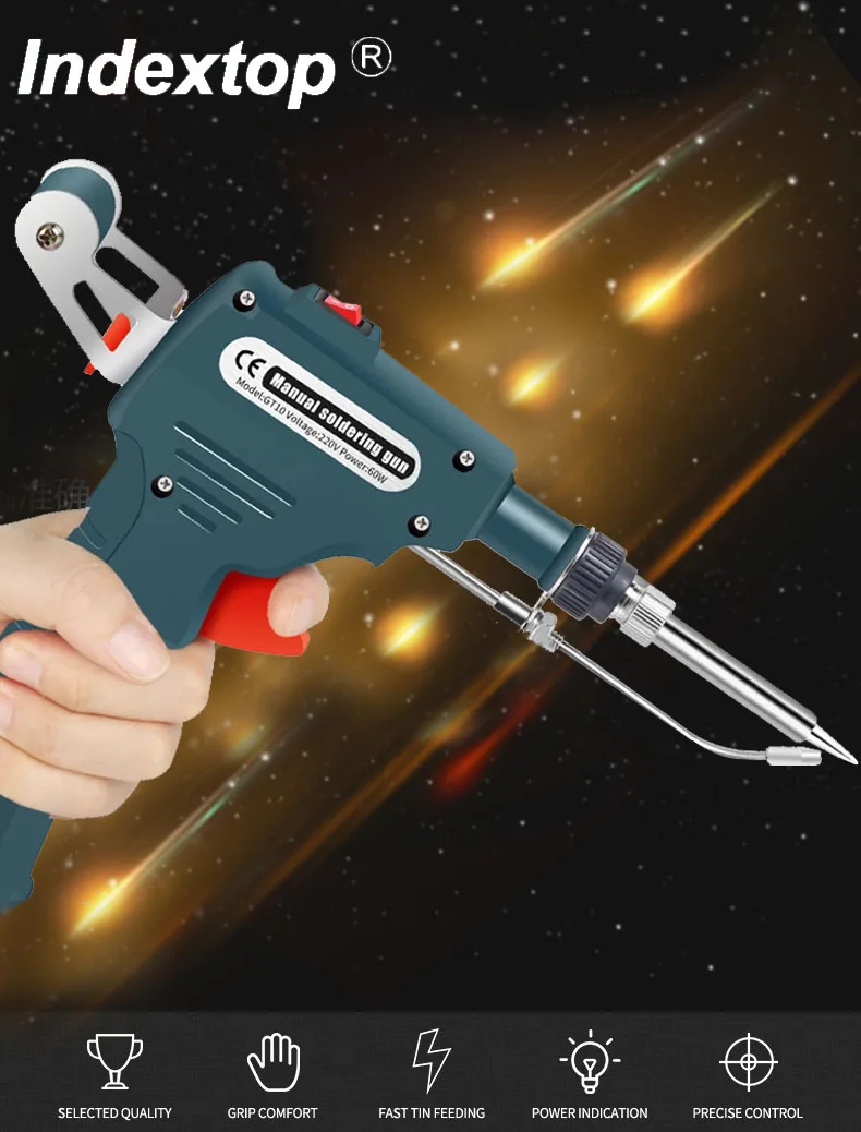 110V/220V 60W US/EU Hand-Held Internal Heating Electric Soldering Iron Automatically Send Tin Gun Welding Repair Tool
110V/220V 60W US/EU Hand-Held Internal Heating Electric Soldering Iron Automatically Send Tin Gun Welding Repair Tool