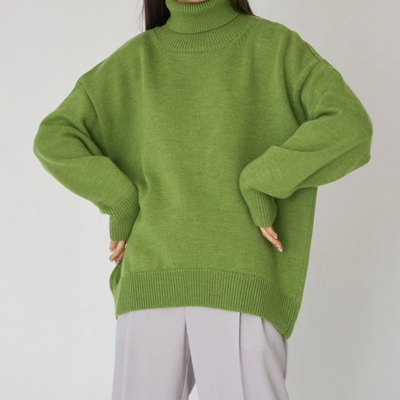Women Turtleneck SweaterFashion Autumn Winter Thick Warm Pullover Top Casual Loose Knitted Jumper Female Top 2025
Women Turtleneck SweaterFashion Autumn Winter Thick Warm Pullover Top Casual Loose Knitted Jumper Female Top 2025