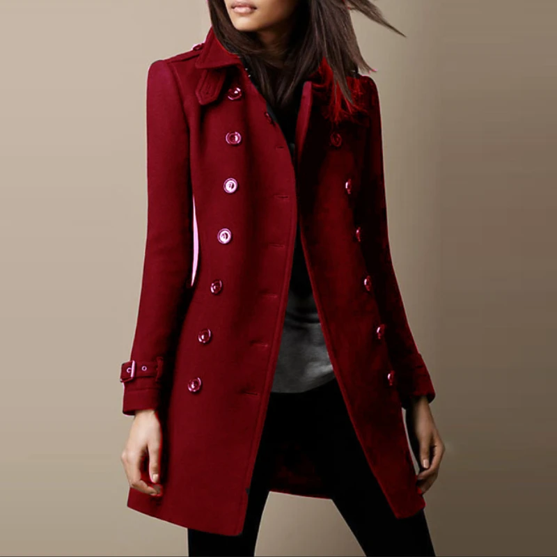 Autumn Winter Woolen Coat Women Solid Loose Cardigan Turn-down Collar Coat Women Vintage Long Sleeve Double Breasted Woolen Coat
Autumn Winter Woolen Coat Women Solid Loose Cardigan Turn-down Collar Coat Women Vintage Long Sleeve Double Breasted Woolen Coat