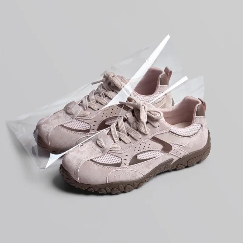 Women's Pink Cowhide Platform Sneakers 1-3CM Low Heel Hidden Height Increase Retro Casual Trainers for Petite Spring 2026
Women's Pink Cowhide Platform Sneakers 1-3CM Low Heel Hidden Height Increase Retro Casual Trainers for Petite Spring 2026