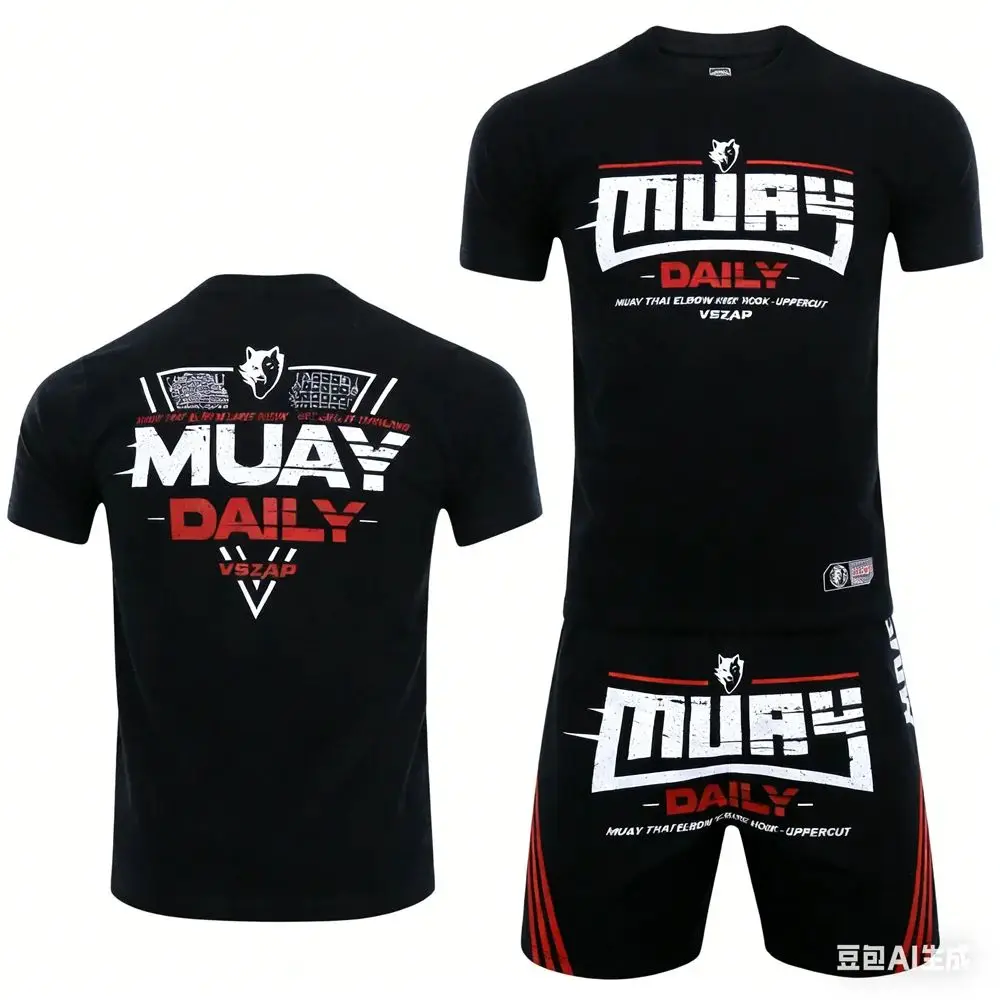 Summer Boxing T-shirt and Pants Two-piece Set Muay Thai T-shirt Set Training Muay Thai T-shirt Y2k Sport Suit New Muay Thai Set
Summer Boxing T-shirt and Pants Two-piece Set Muay Thai T-shirt Set Training Muay Thai T-shirt Y2k Sport Suit New Muay Thai Set