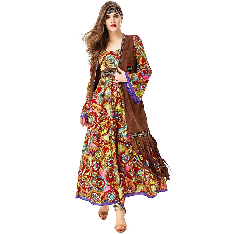 Halloween Costume Party Set 70S Retro Disco Hippie Performance Costume Hippie Costume Character Costume Primitive Tribal Goddess
Halloween Costume Party Set 70S Retro Disco Hippie Performance Costume Hippie Costume Character Costume Primitive Tribal Goddess